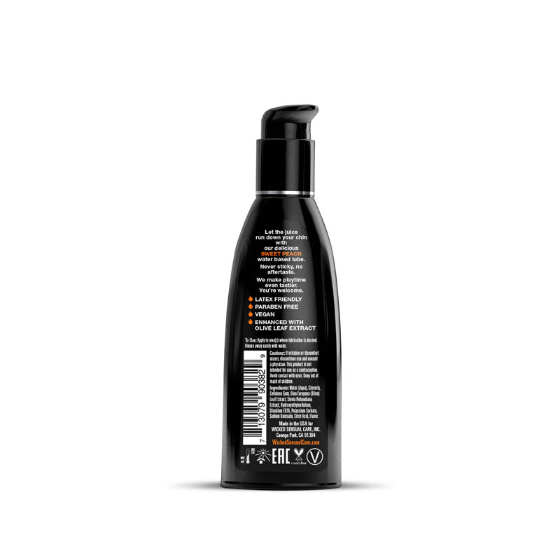 Wicked Aqua Sweet Peach – Flavored Water-Based Lubricant 60 ml Bottle > Lube > Flavoured - Tophatter Daily Deals