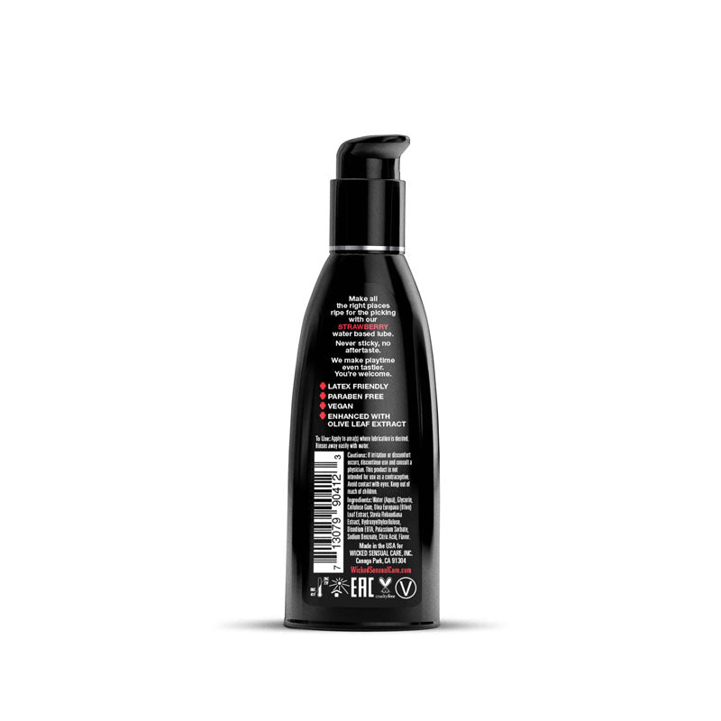 Wicked Aqua Strawberry (60 ml) – Water-Based Strawberry Flavored Lubricant > Lube > Flavoured - Tophatter Daily Deals