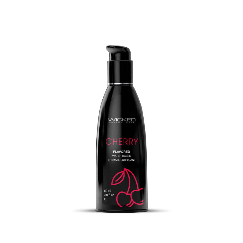 Wicked Aqua Cherry – Cherry Flavored Water-Based Lubricant 60 ml Bottle > Lube > Flavoured - Tophatter Daily Deals