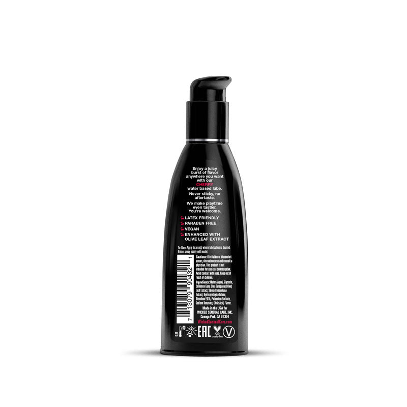 Wicked Aqua Cherry – Cherry Flavored Water-Based Lubricant 60 ml Bottle > Lube > Flavoured - Tophatter Daily Deals