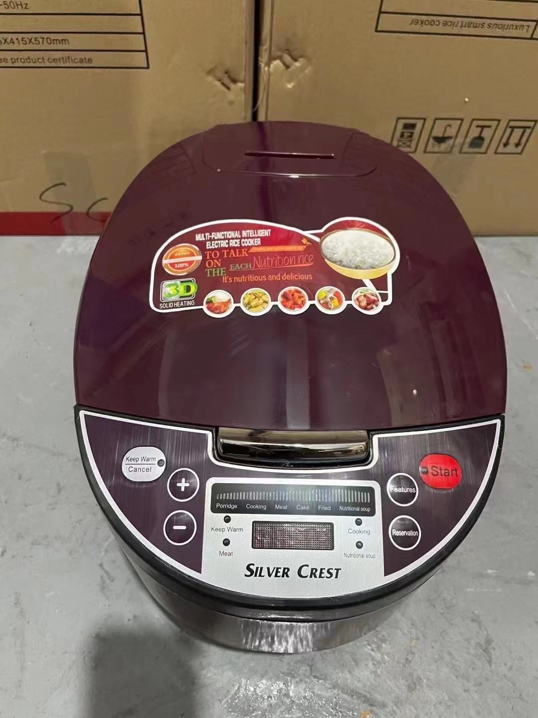 5L Large Capacity English Smart Rice Cooker Purple EU 0 - Tophatter Daily Deals