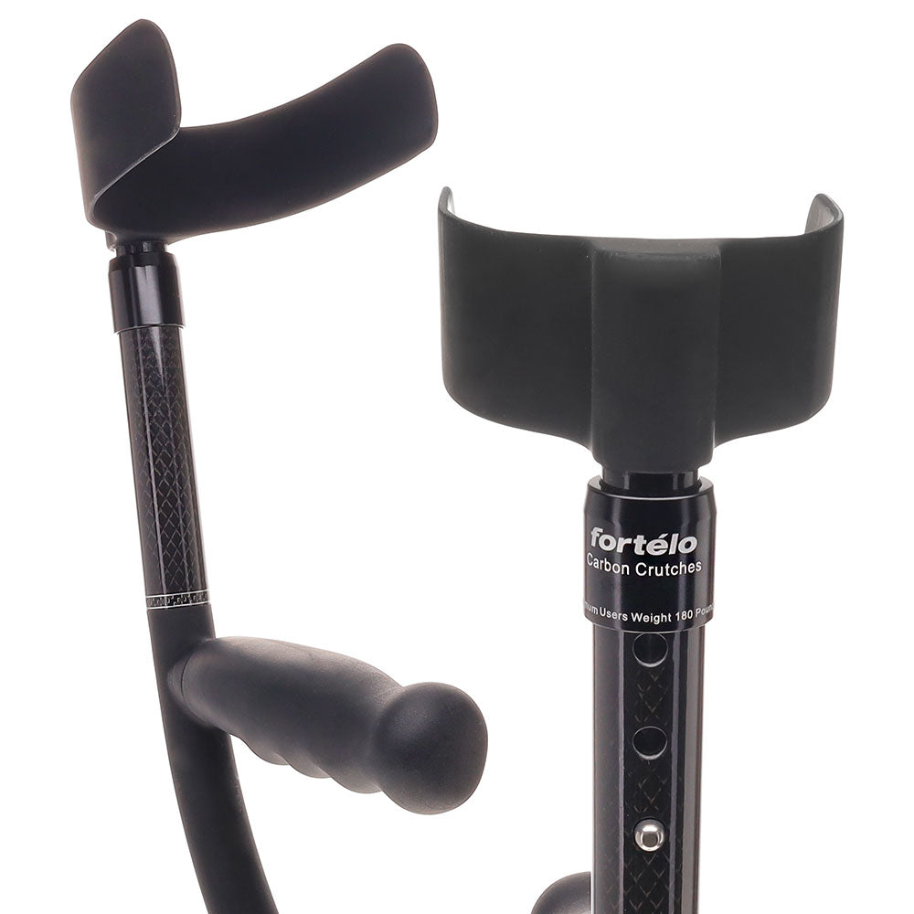 All-Composite Adjustable Forearm Crutch - Carbon Fiber Forearm Crutches - Tophatter Daily Deals
