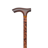 Adjustable Aluminum Walking Cane with Fritz Handle & Safety Lock, 29”-38” Birds Eye Maple - Tophatter Daily Deals