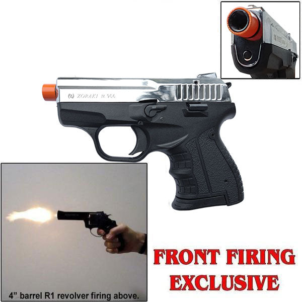 Zoraki 906 Chrome - Front Firing 9mm Blank Gun - Tophatter's Weapons'N'Deals Blank Firing Replica Guns - Tophatter Daily Deals