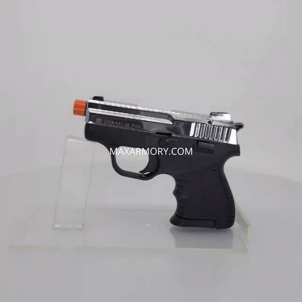 Zoraki 906 Chrome - Front Firing 9mm Blank Gun - Tophatter's Weapons'N'Deals Blank Firing Replica Guns - Tophatter Daily Deals