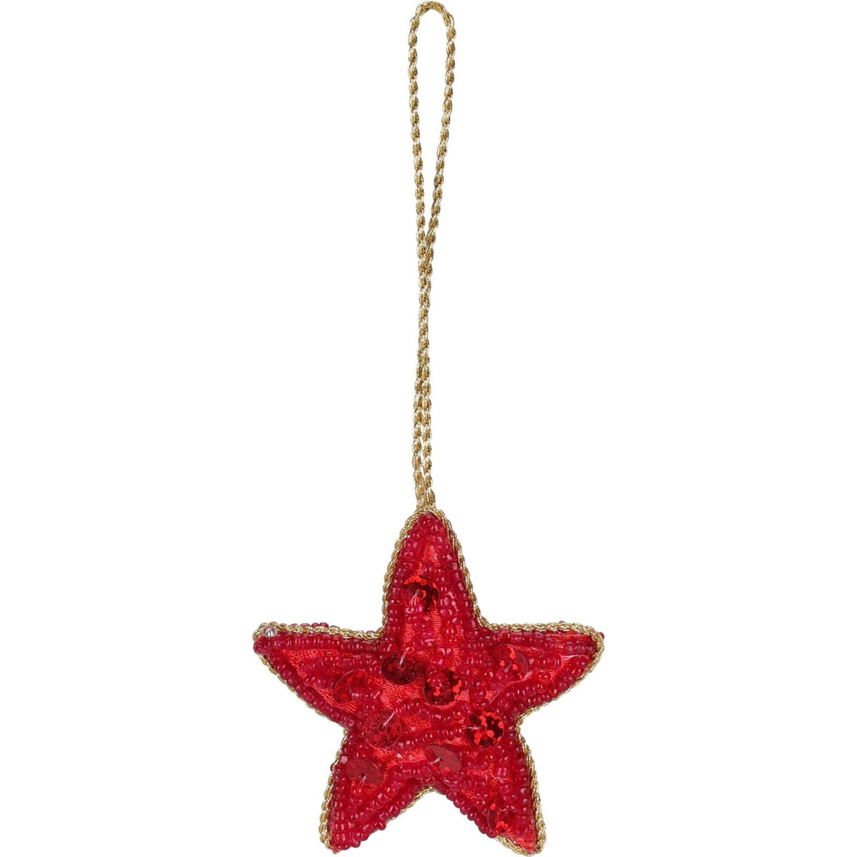 Set of 3 Christmas Tree Hanging Decorations | Red Star Christmas Tree Baubles Baubles - Tophatter Daily Deals