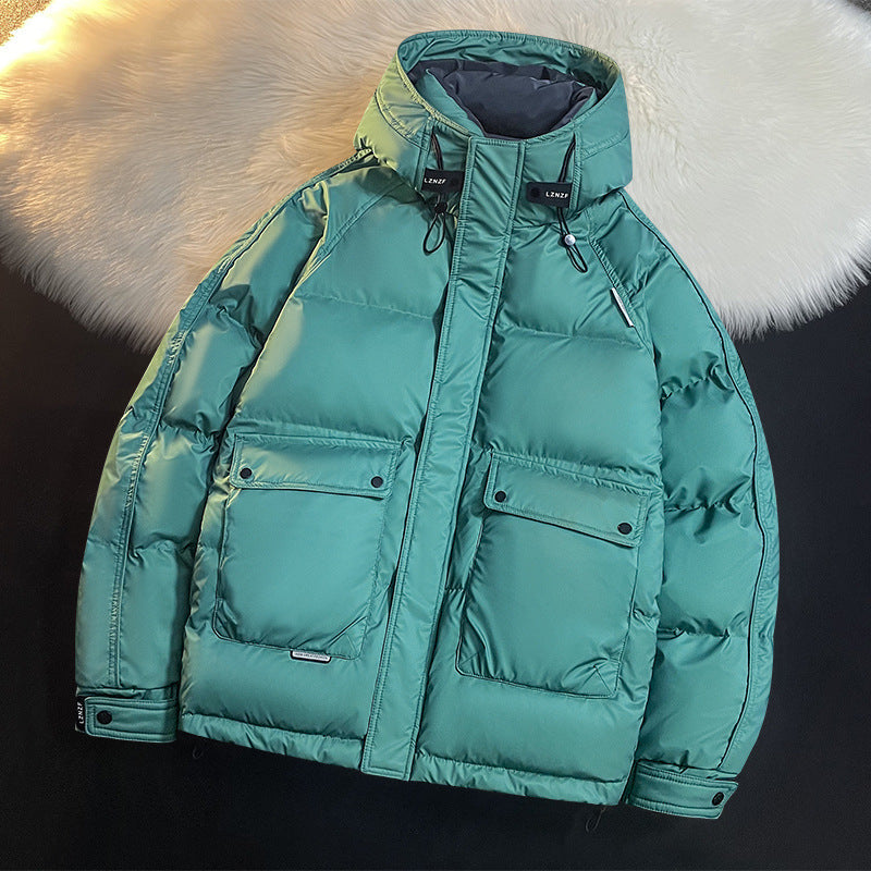 Insulating Men's Down Jacket - Short Boxy, Polyester, City Green 3D Changing Face Moving Picture Frame - Tophatter Daily Deals