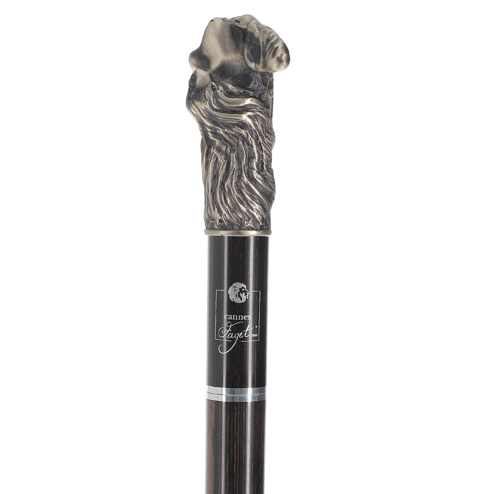 French Aphrodite Cane: Intricate Silver & Carbon Fiber Sterling Silver Walking Sticks - Tophatter Daily Deals