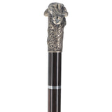 French Aphrodite Cane: Intricate Silver & Carbon Fiber Sterling Silver Walking Sticks - Tophatter Daily Deals