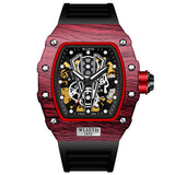 Automatic Mechanical Watch Foreign Trade Watches Men Red shell and black belt 0 - Tophatter Daily Deals