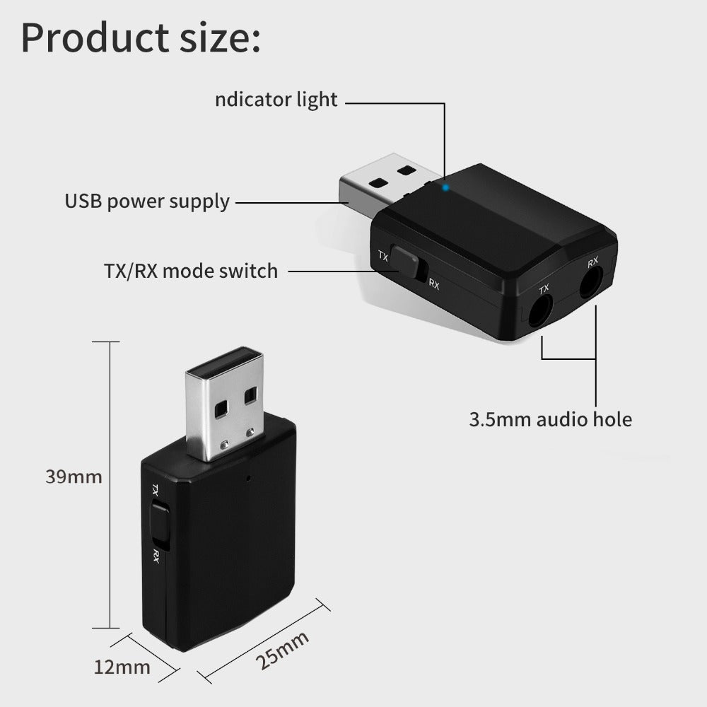 Bluetooth transmitter receiver 0 - Tophatter Daily Deals