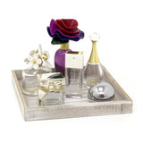 Rustic Grey Wash Wooden Tray | Distressed Grey Display & Jewellery Dish - 25cm Tray - Tophatter Daily Deals