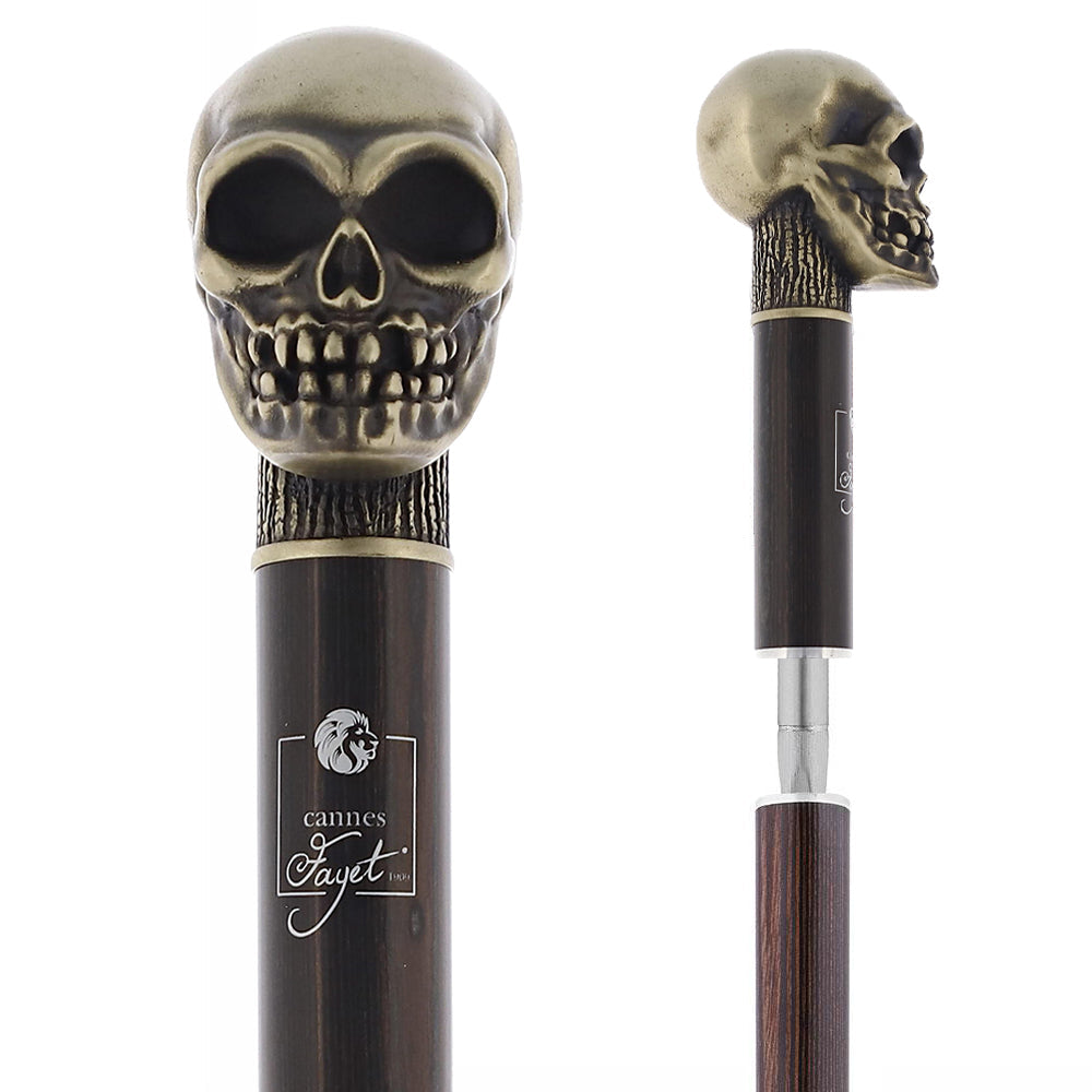 Silver Plated Skull Handle Sword Walking Stick With Stamina Shaft Sword Canes - Tophatter Daily Deals
