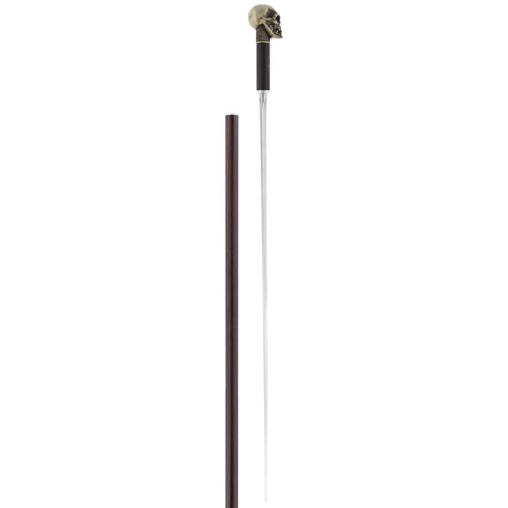 Silver Plated Skull Handle Sword Walking Stick With Stamina Shaft Sword Canes - Tophatter Daily Deals