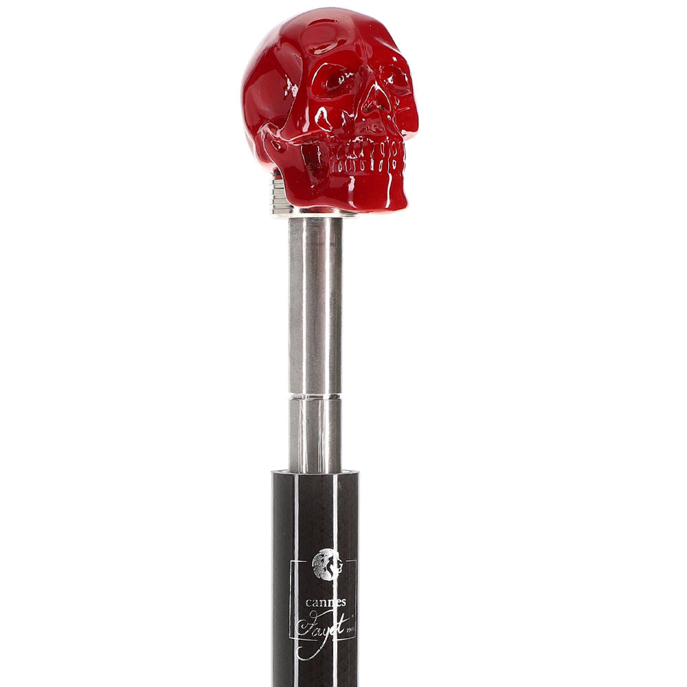 Red Skull Handle Sword Walking Stick with Carbon Fiber Shaft Skull Walking Canes Dragon Walking Canes - Tophatter Daily Deals
