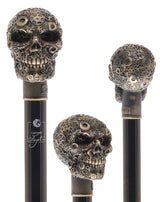 French Steampunk Gears & Skull Cane: Carbon Fiber by 2 Saints - Tophatter Daily Deals