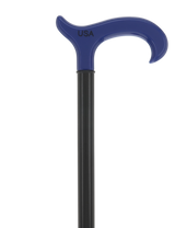The Freedom Stripe Derby Cane: Red/ White & Blue Acrylic, Beechwood Derby - Tophatter Daily Deals