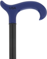 The Freedom Stripe Derby Cane: Red/ White & Blue Acrylic, Beechwood Derby - Tophatter Daily Deals