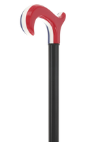 The Freedom Stripe Derby Cane: Red/ White & Blue Acrylic, Beechwood Derby - Tophatter Daily Deals