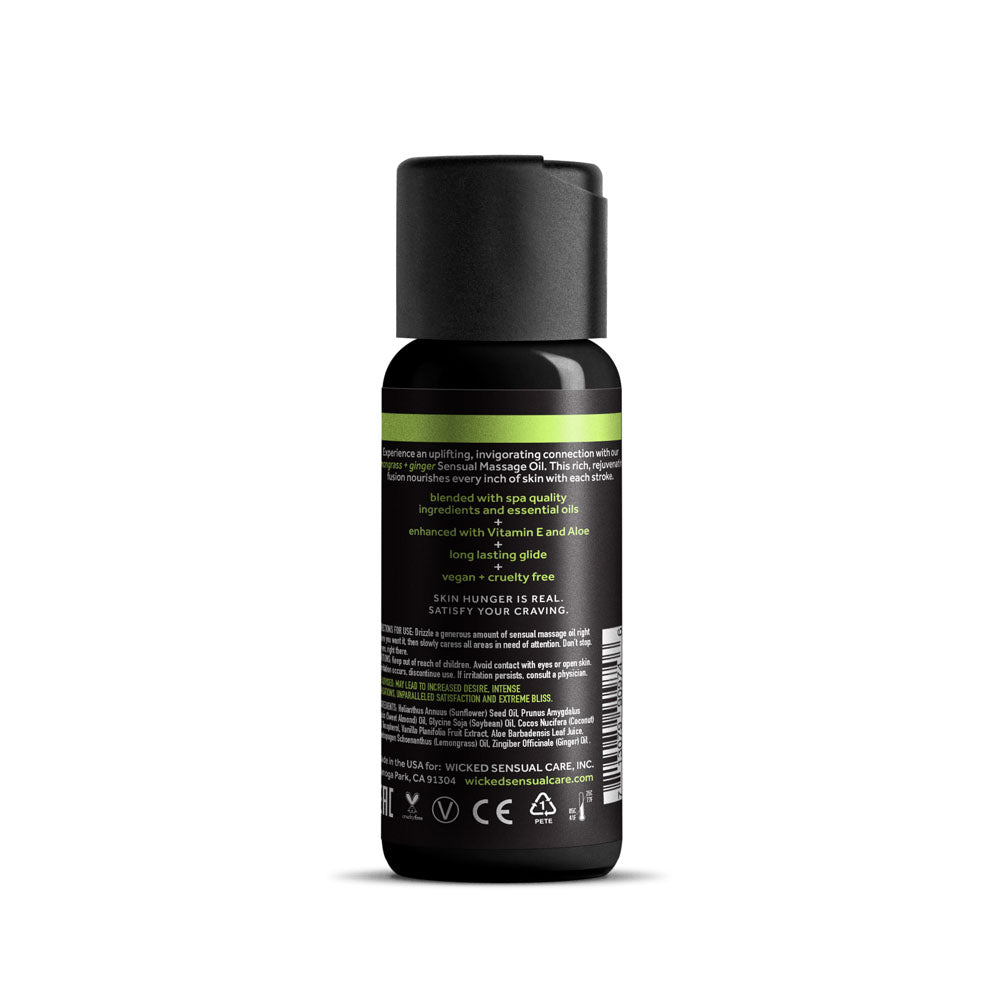 Wicked Sensual Massage Oil 120ml - Lemongrass and Ginger Scented > Essentials > Massage Oil - Tophatter Daily Deals