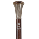 French Faux Horn Knob Cane: Brown Beechwood Shaft Horn Handle Walking Canes - Tophatter Daily Deals