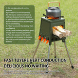 Folding Campfire Stove Portable Outdoor Camping & Hiking - Tophatter Daily Deals