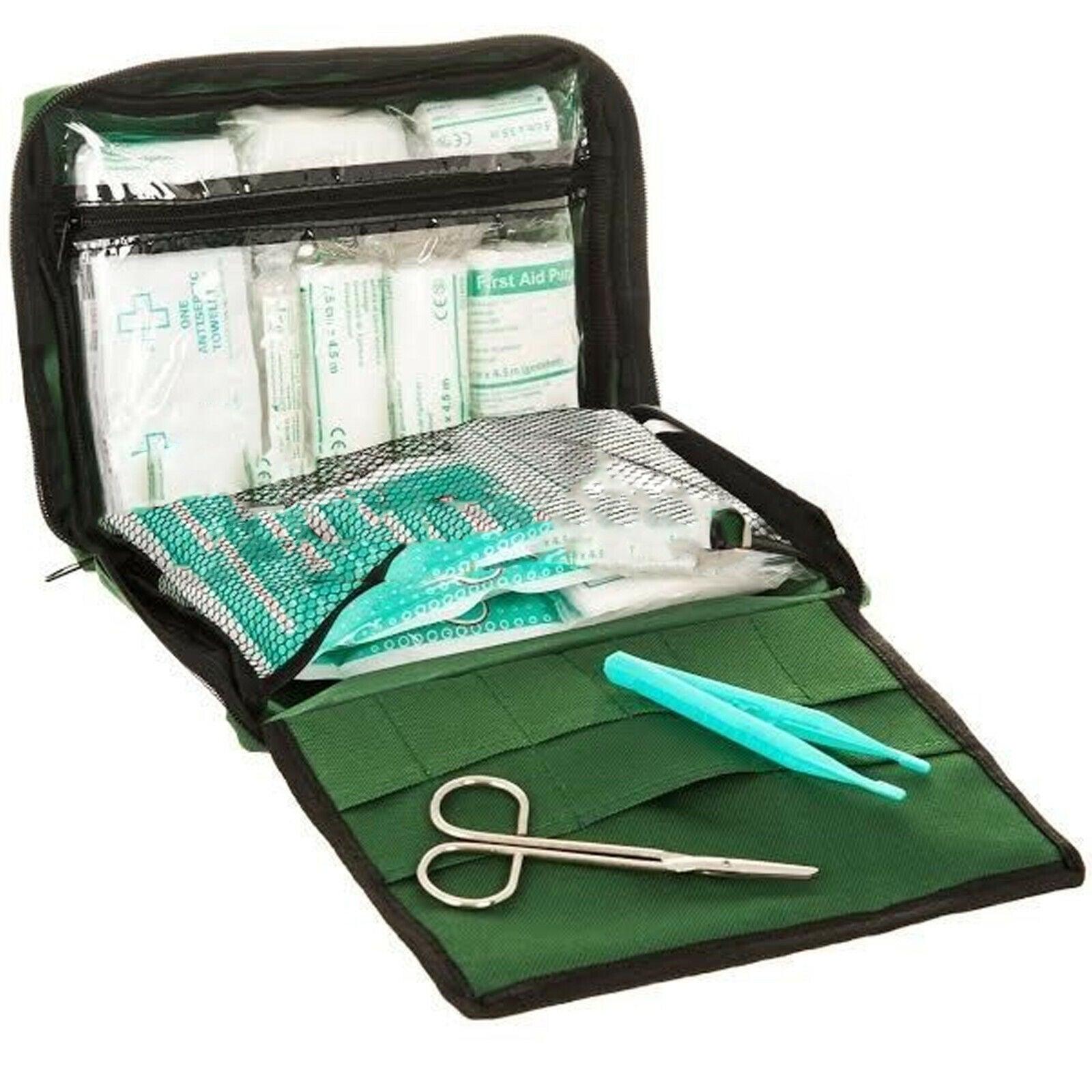 Best Travel First Aid Kit UK - 90 Piece First Aid Kit Bag Medical Emergency Kit. Travel Home Car Taxi Workplace Health Care - Tophatter Daily Deals