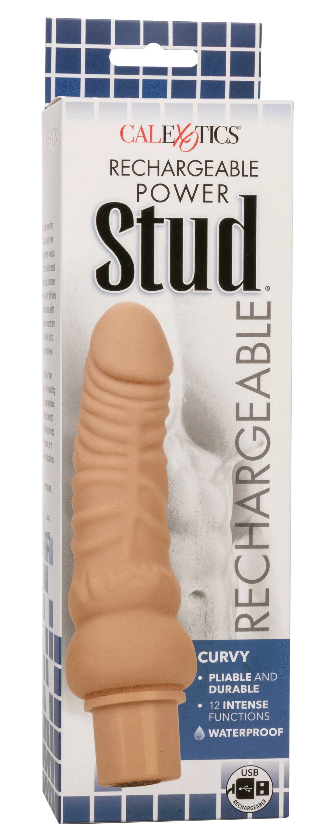 Power Stud Curvy Vibrator Ivory Flexible Silicone 12 Vibration Functions Waterproof > Vibrators > Realistic Vibrators - Tophatter Daily Deals