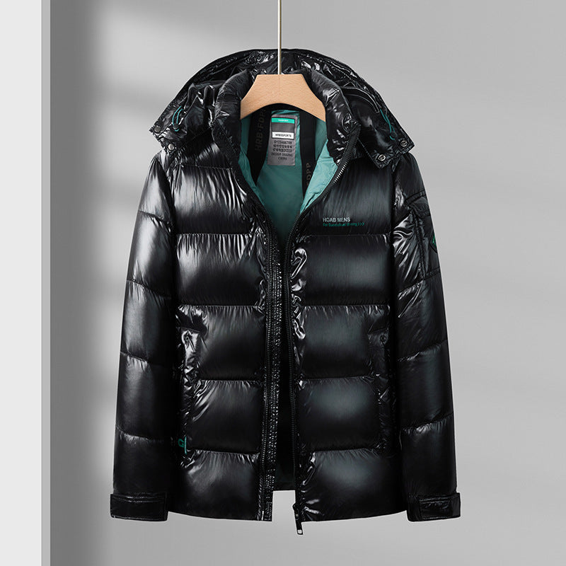 Insulating Men's Puffer Jacket - Hooded Quilted, Cotton 3D Changing Face Moving Picture Frame - Tophatter Daily Deals