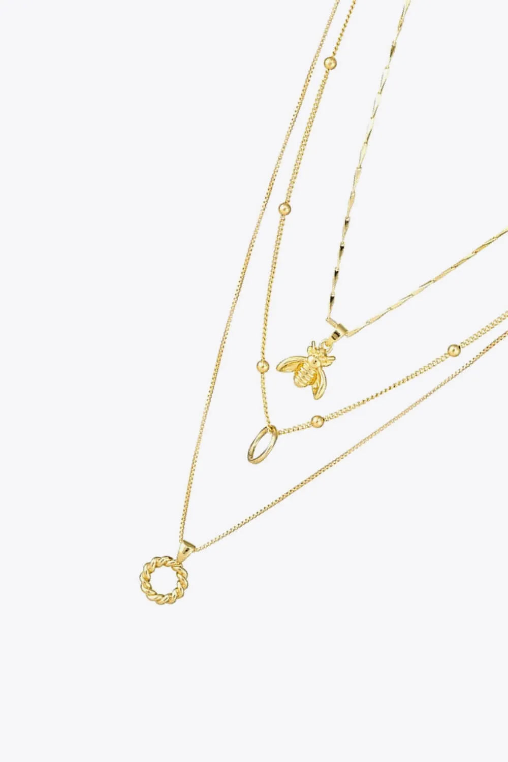 Twisted Detail Necklace Three-Piece Set Necklaces - Tophatter Daily Deals
