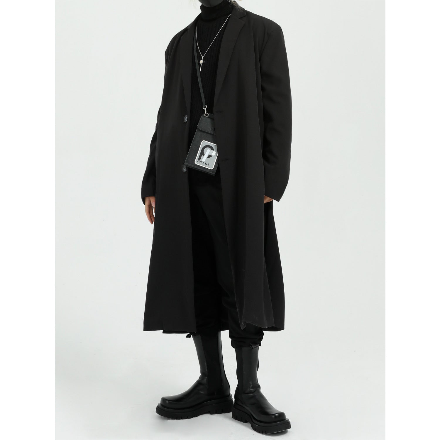 Lightweight Relaxed Men’s Overcoat - Long Polyester Spring 3D Changing Face Moving Picture Frame - Tophatter Daily Deals