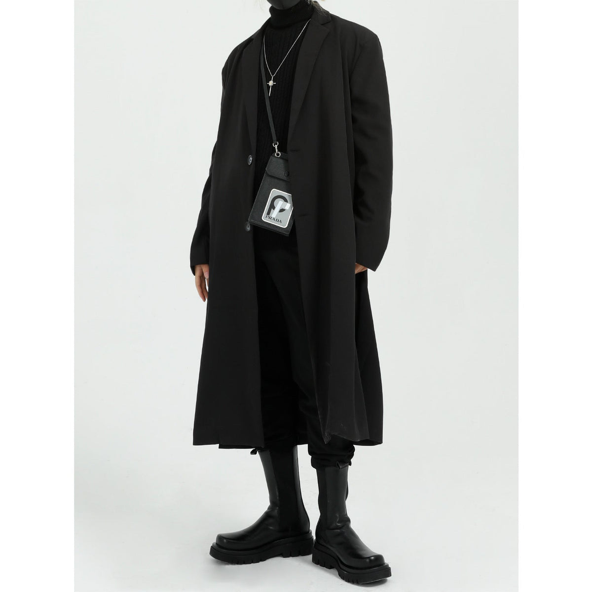 Lightweight Relaxed Men’s Overcoat - Long Polyester Spring 3D Changing Face Moving Picture Frame - Tophatter Daily Deals