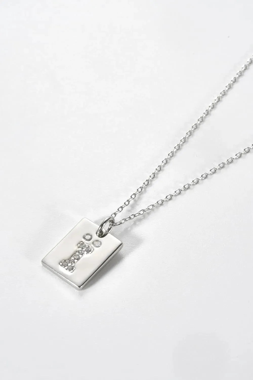 Inlaid Zircon Rectangle Pendant Necklace Necklaces - Tophatter Daily Deals