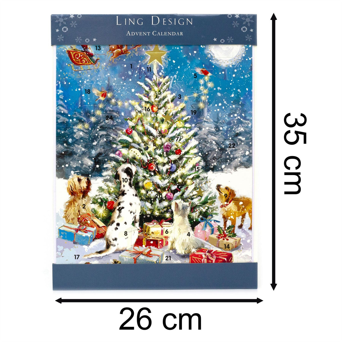 Christmas Tree Christmas Advent Calendar | Dog Advent Calendar - 34x25cm Advent Calendar - Tophatter Daily Deals