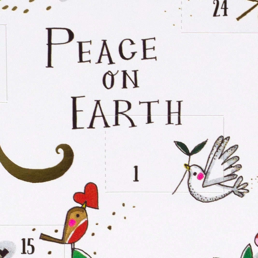 Peace on Earth Christmas Advent Calendar | Santa & Reindeer Christmas Calendar Advent Calendar - Tophatter Daily Deals