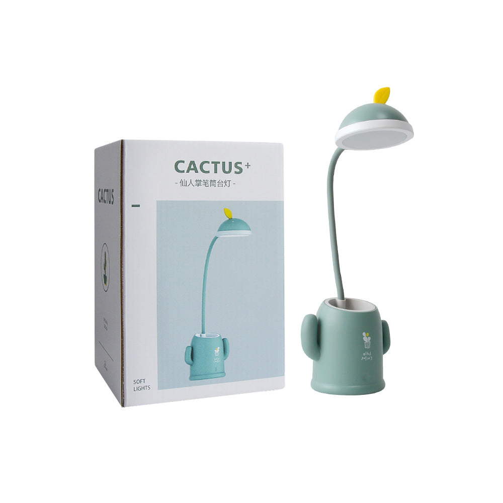 Cactus Pen Holder Table Lamp - USB Rechargeable Desk Light Desk Lamps & Lighting - Tophatter Daily Deals