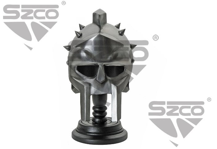 DISPLAY GLADIATOR HELMET W/STAND - Tophatter Daily Deals