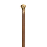Regal Brass Knob Cane with Maple Shaft - USA Made Walnut - Tophatter Daily Deals
