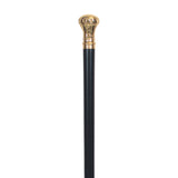 Regal Brass Knob Cane with Maple Shaft - USA Made Black - Tophatter Daily Deals