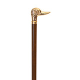Elegant Brass Duck Handle Walking Cane - Walnut/Black Options Walnut - Tophatter Daily Deals
