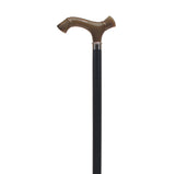 Elegant Double Crown Walking Cane with Lacquered Shaft Horn - Tophatter Daily Deals
