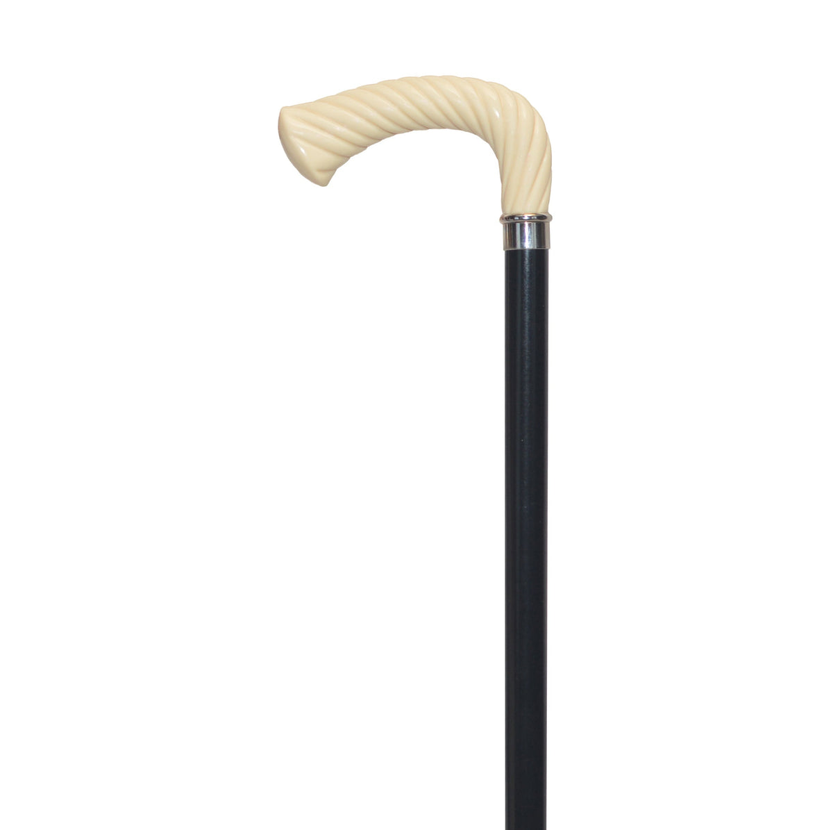 Twisted "L" Style Walking Stick White Ivory - Tophatter Daily Deals