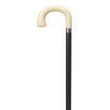 Square Nose Crook Walking Cane White Ivory - Tophatter Daily Deals