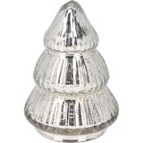 Silver Glass Christmas Tree | Freestanding Mottled Gold Tree Ornament - 13cm Ornament - Tophatter Daily Deals