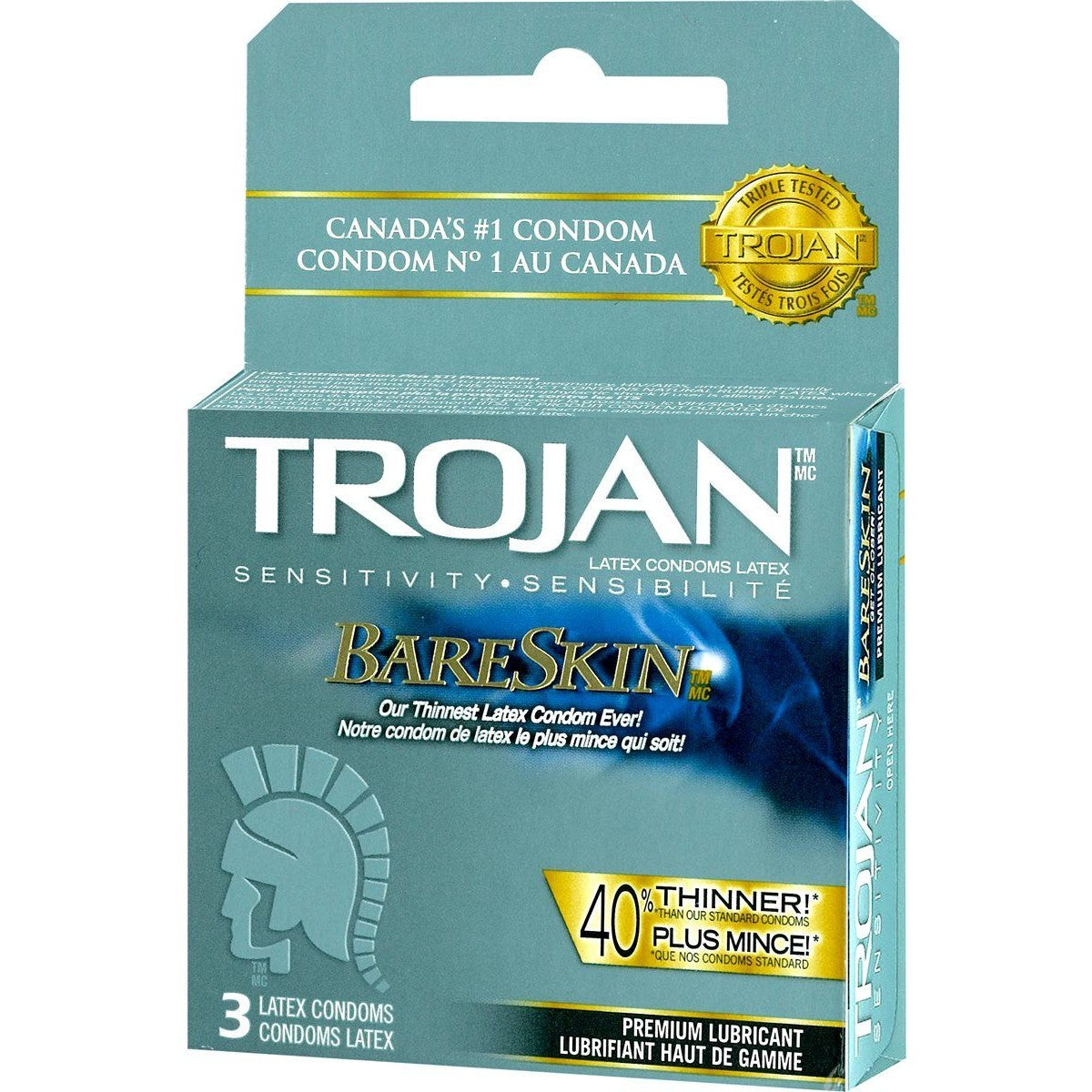 Trojan Bareskin Latex Condoms in 3 Pack Condoms - Tophatter Daily Deals