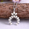 Artificial White Turquoise Alloy Geometric Necklace Necklaces - Tophatter Daily Deals