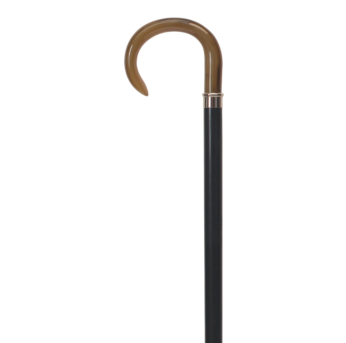 Slim Line Crook Cane with Flat Nose Horn - Tophatter Daily Deals