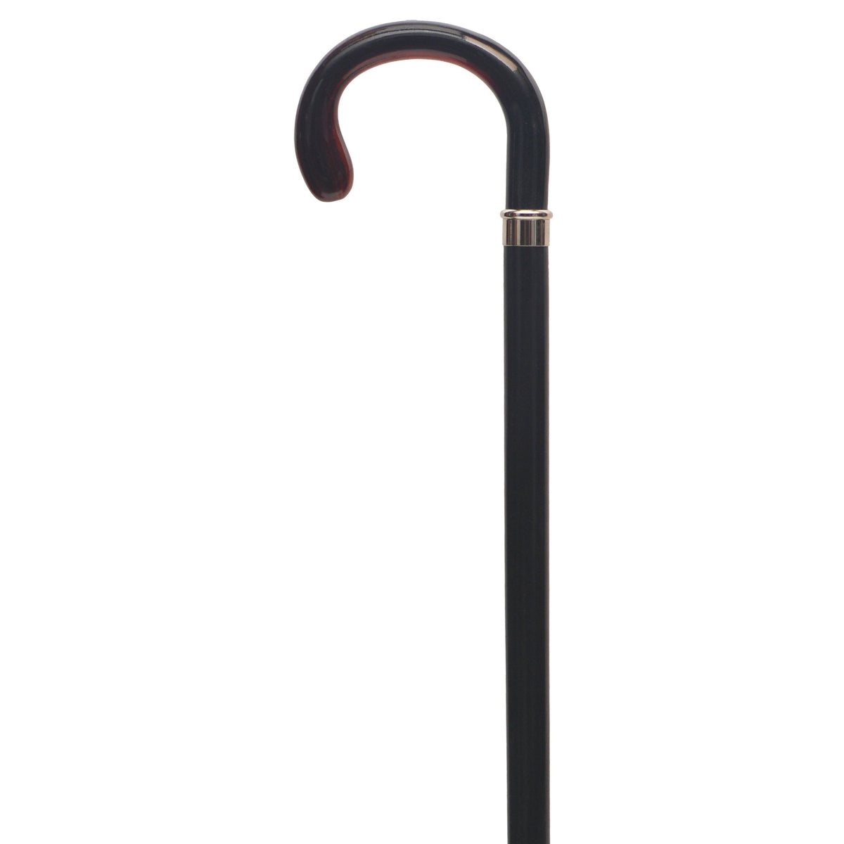 Elegant European-Style Petite Crook Handle Cane with Silver Accent Shell - Tophatter Daily Deals