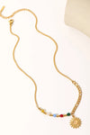 Opal Sun Shape Pendant Necklace Necklaces - Tophatter Daily Deals