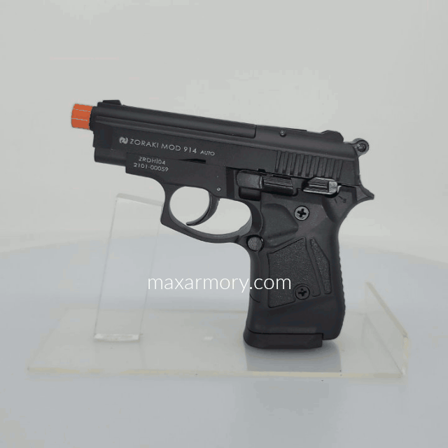 Zoraki 914 Black - Full Auto Front Firing 9mm Blank Gun (Sale! 15% OFF - No Code Needed) - Tophatter's Weapons'N'Deals Blank Firing Replica Guns - Tophatter Daily Deals